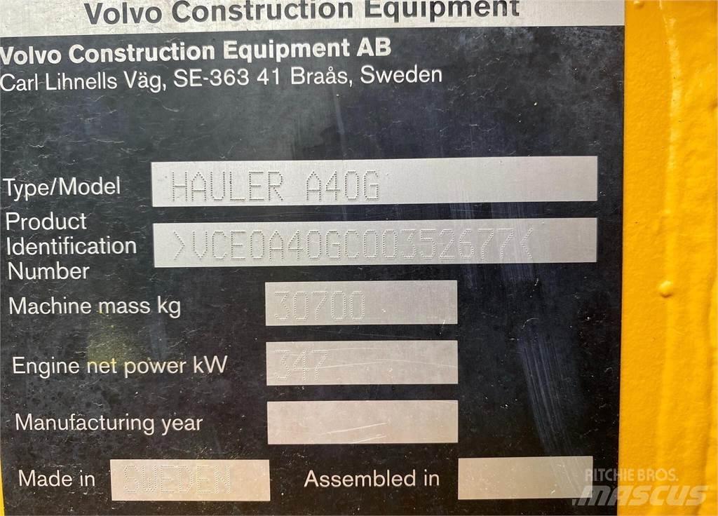 Volvo A40G Шарнирно-сочленённые самосвалы
