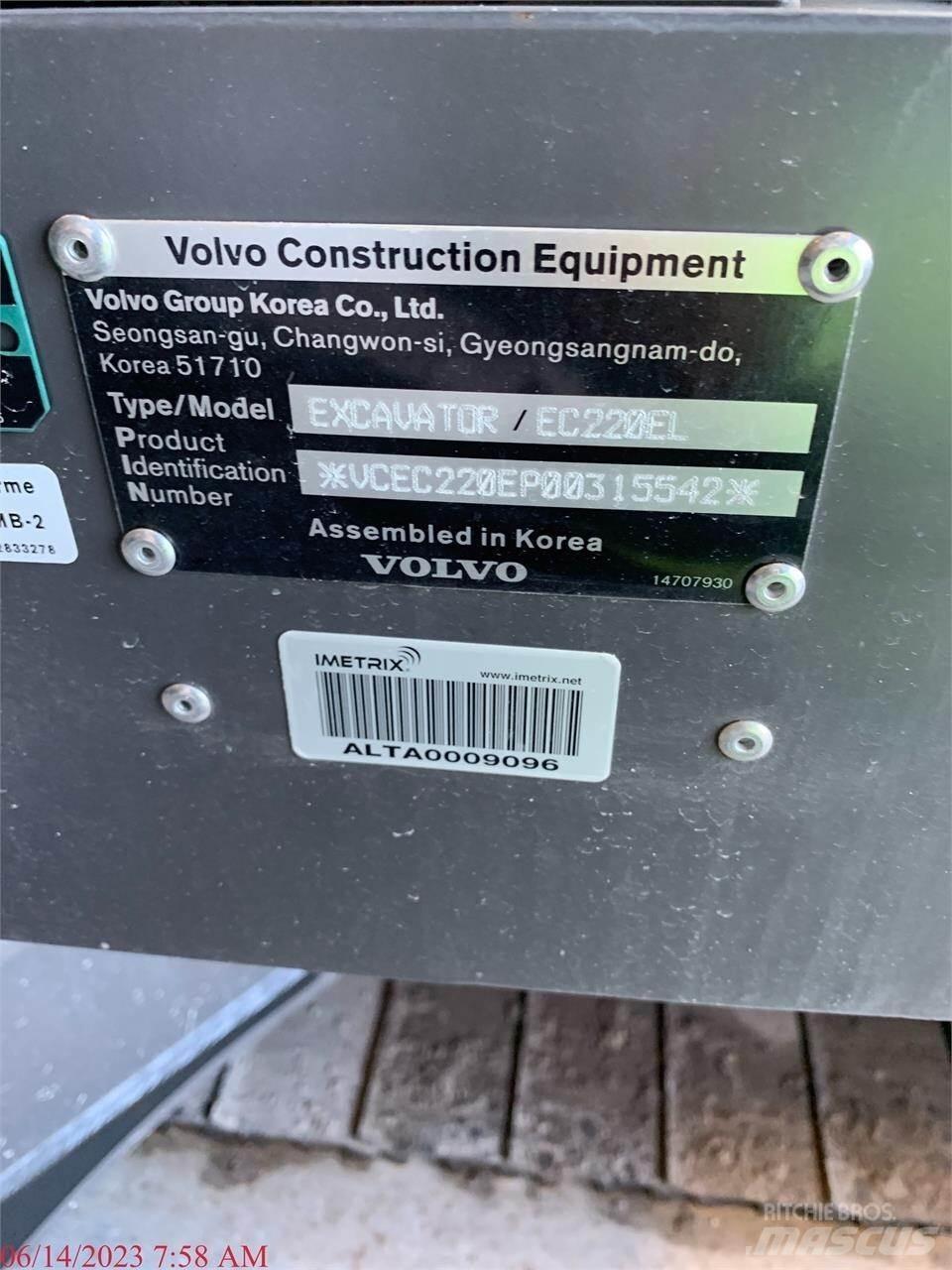 Volvo EC220EL Гусеничные экскаваторы