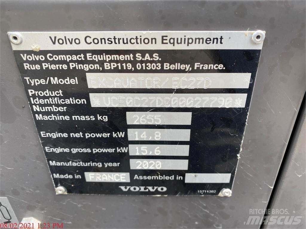 Volvo EC27D Мини-экскаваторы
