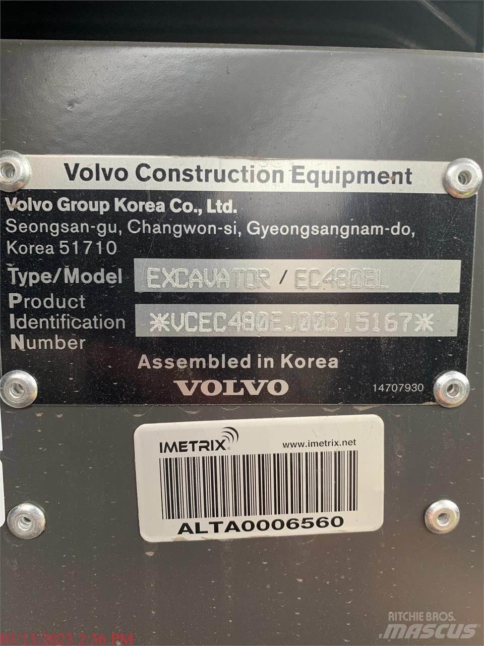 Volvo EC480EL Гусеничные экскаваторы