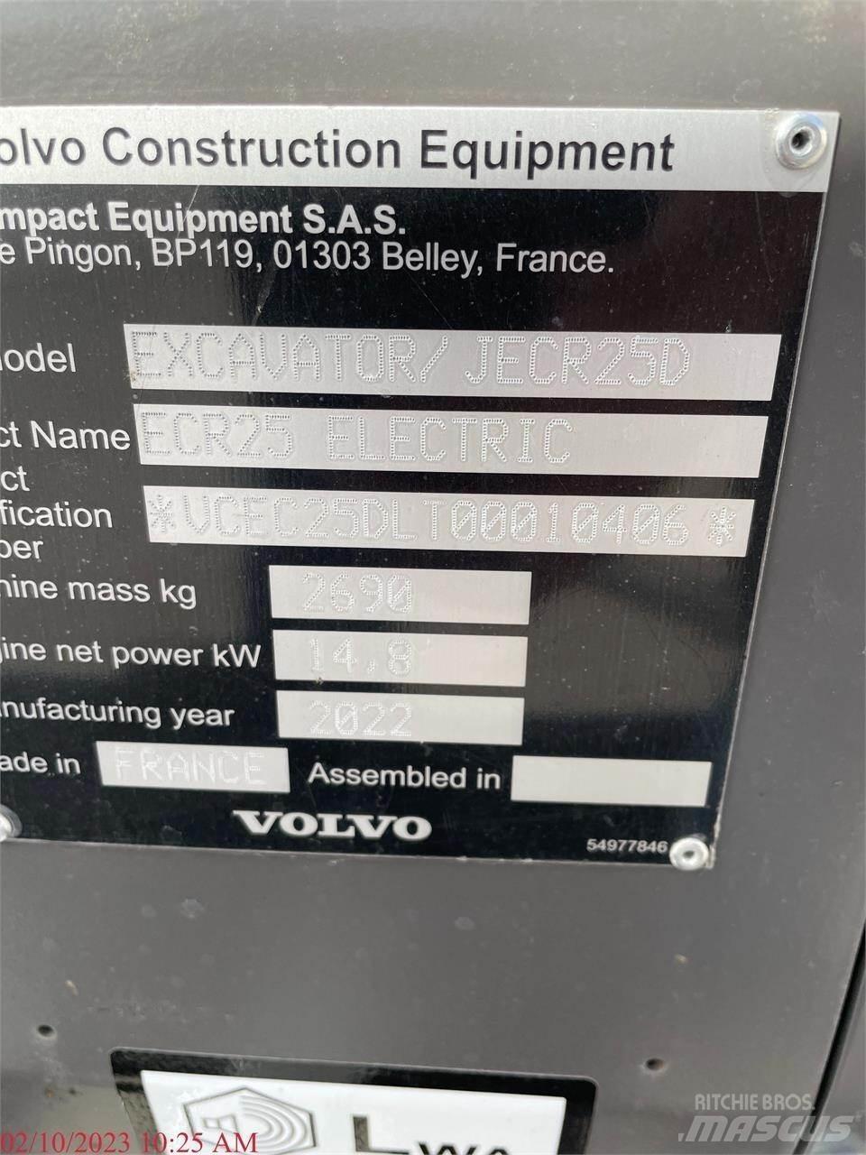 Volvo ECR25D Мини-экскаваторы