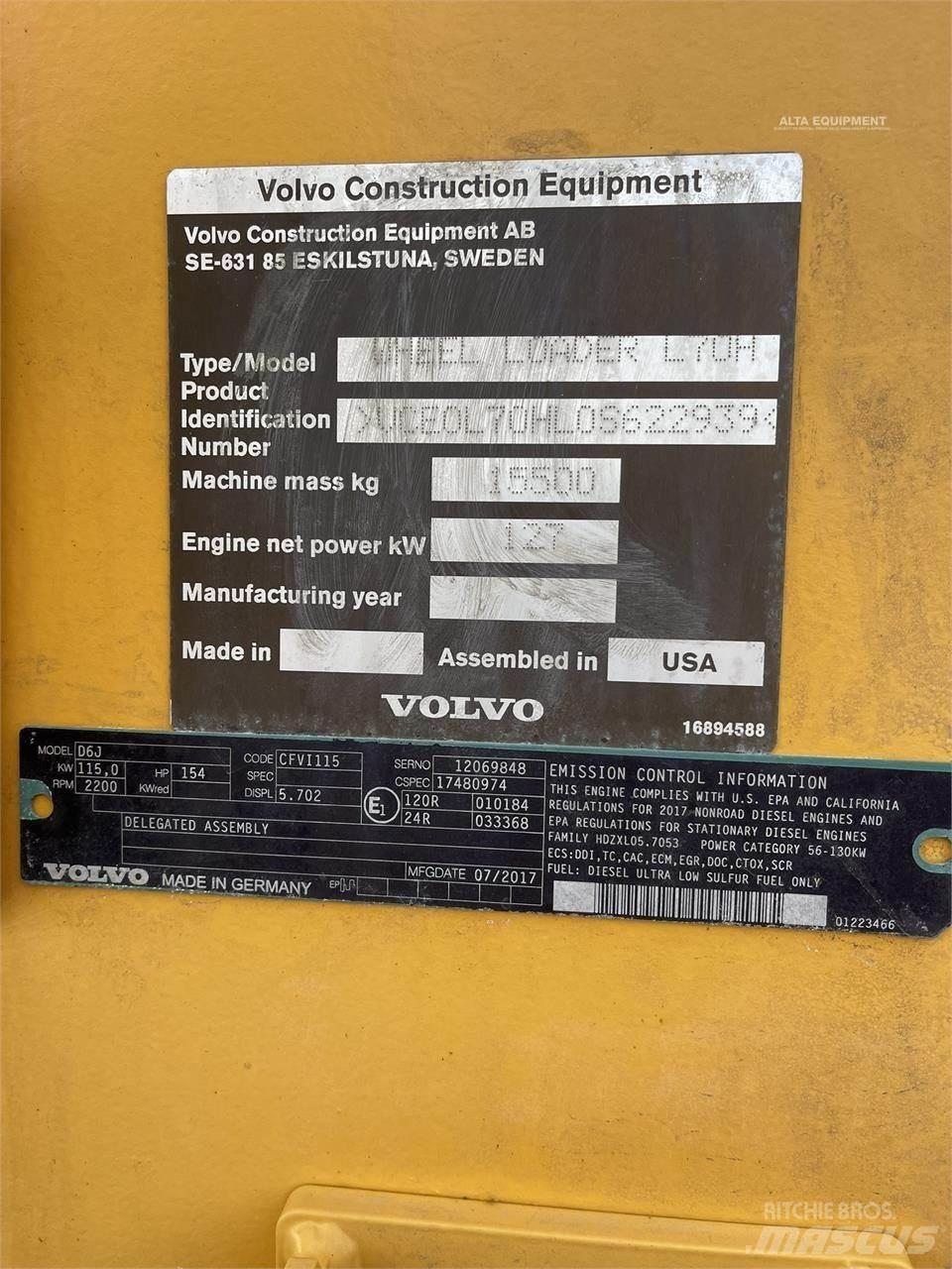 Volvo L70H Фронтальные погрузчики