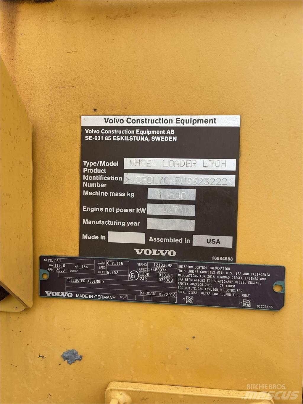 Volvo L70H Фронтальные погрузчики