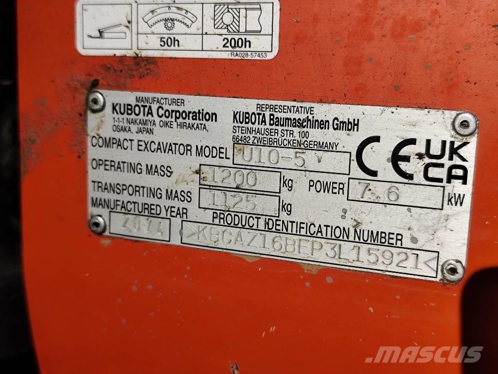 Kubota U 10-5 Мини-экскаваторы