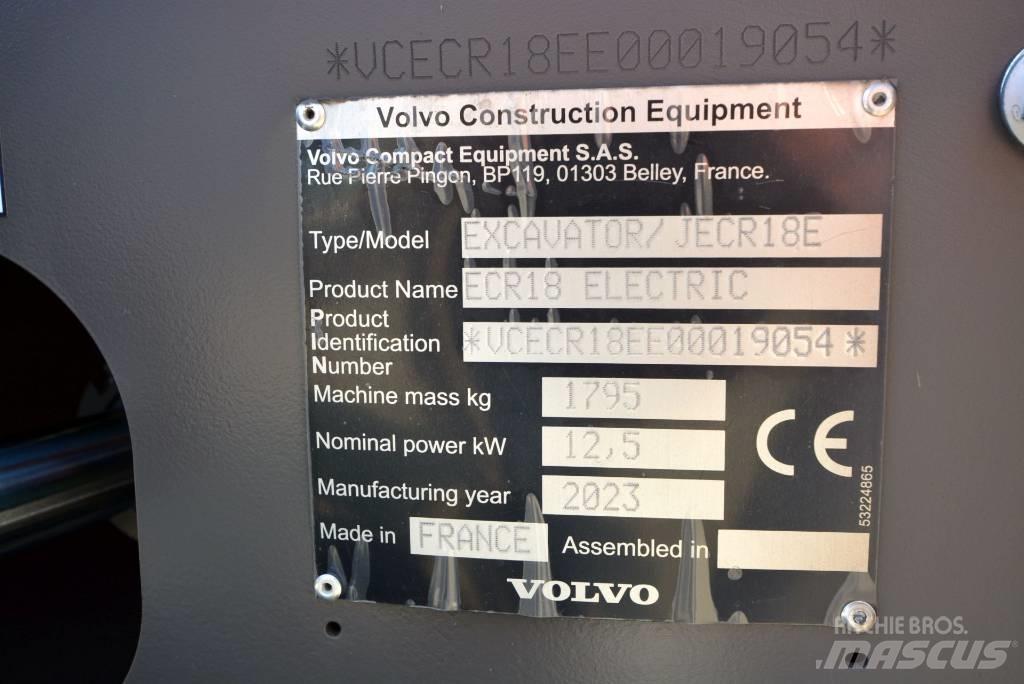 Volvo ECR18 electric Мини-экскаваторы