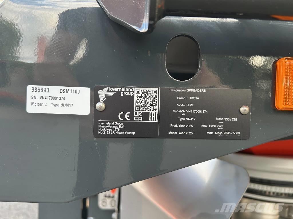 Kubota DSM 1100 Разбрасыватели минеральных удобрений