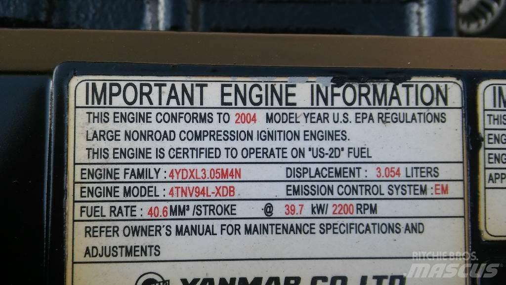 Yanmar 4TNV94L-XDB Мини-экскаваторы