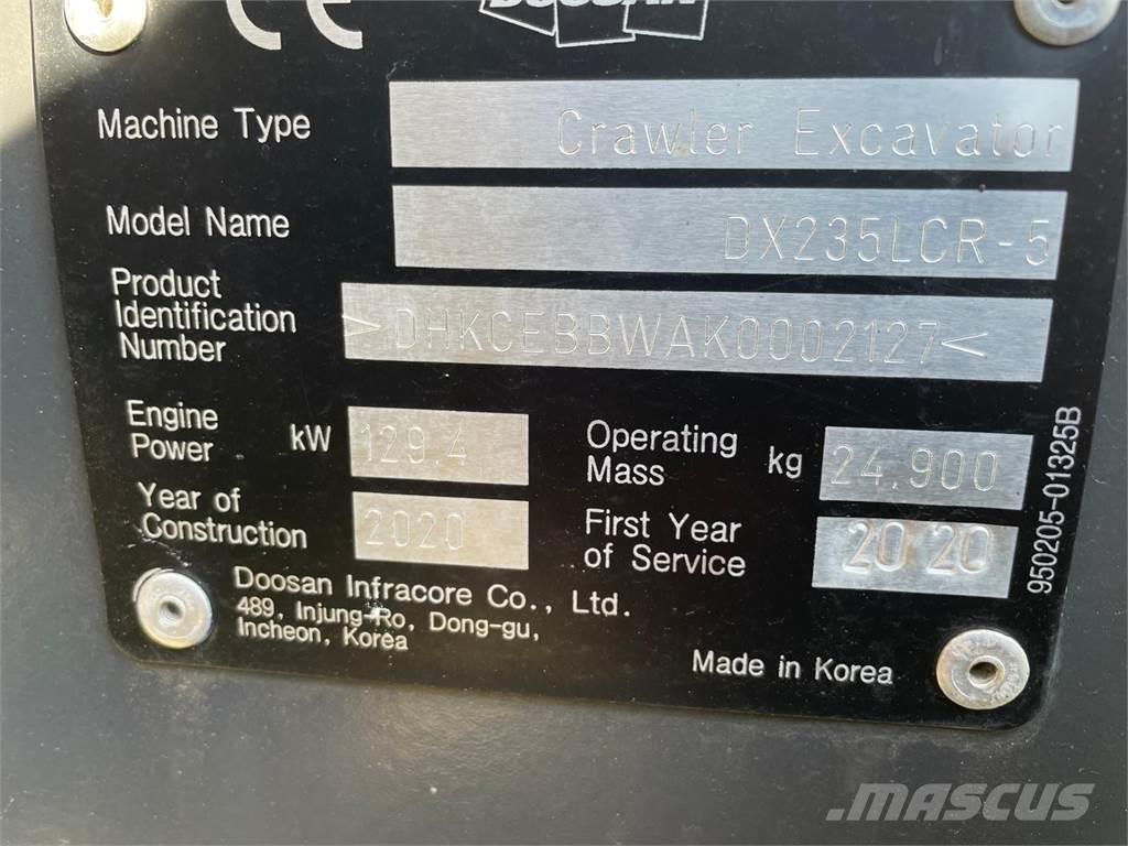 Doosan DX235 LRC Гусеничные экскаваторы