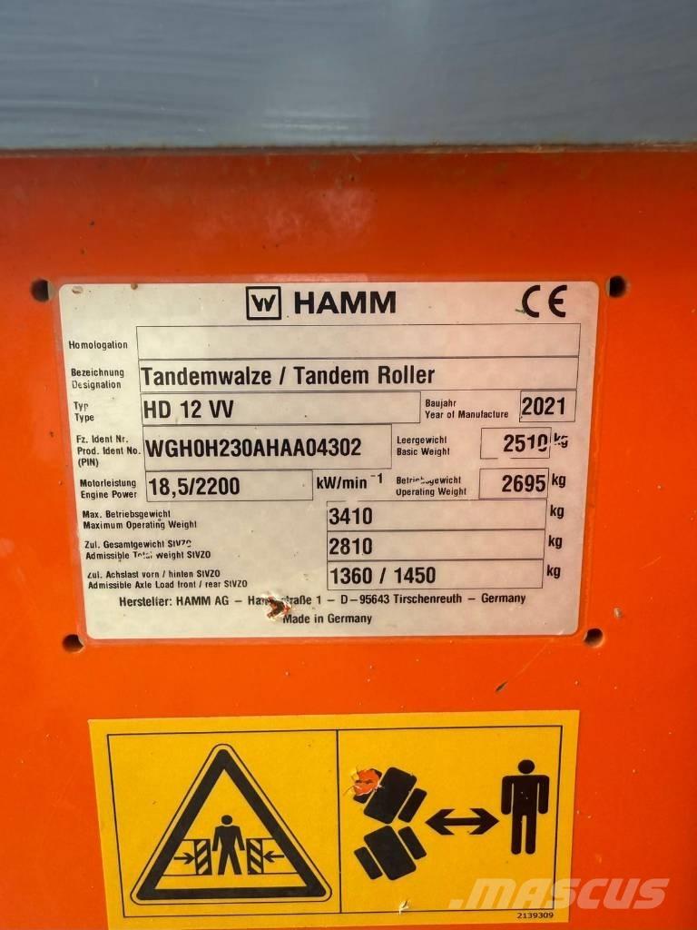 Hamm HD 12 Катки тротуарные