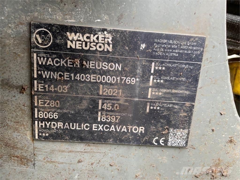 Wacker Neuson EZ80 Гусеничные экскаваторы