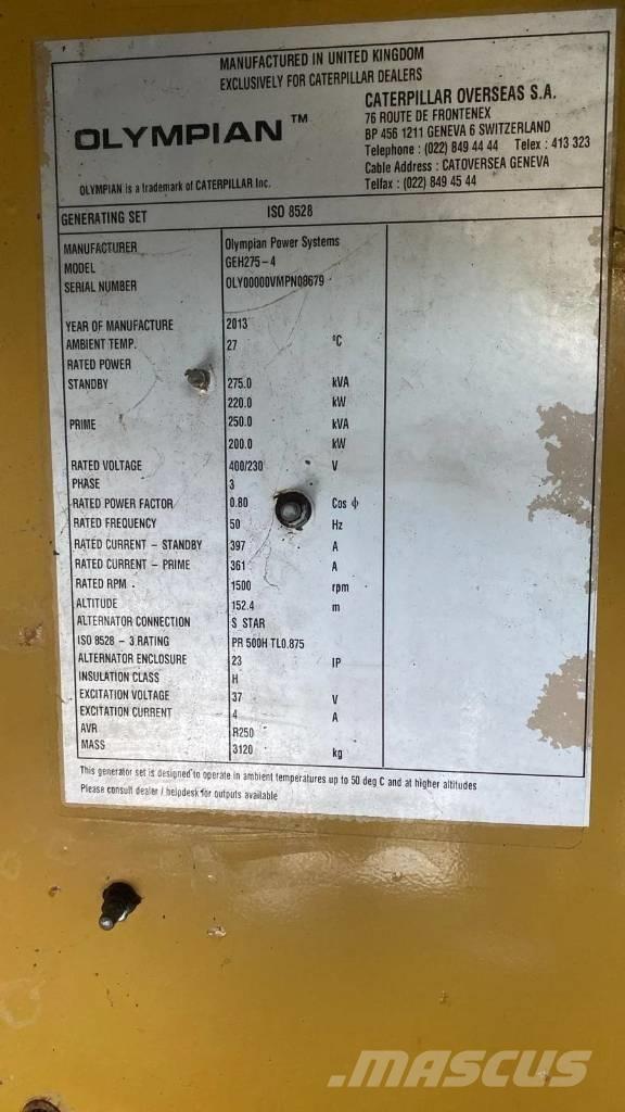 CAT GEH275-4 Дизельные генераторы