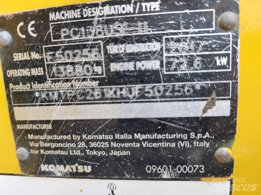 Komatsu PC138US-11 Гусеничные экскаваторы