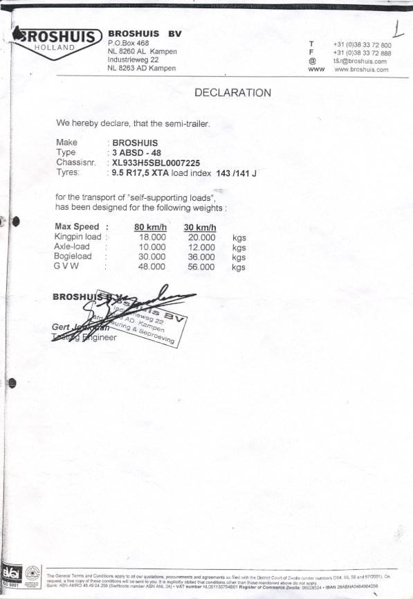 Broshuis 3ABSD-48 Полуприцепы-платформы/боковая разгрузка