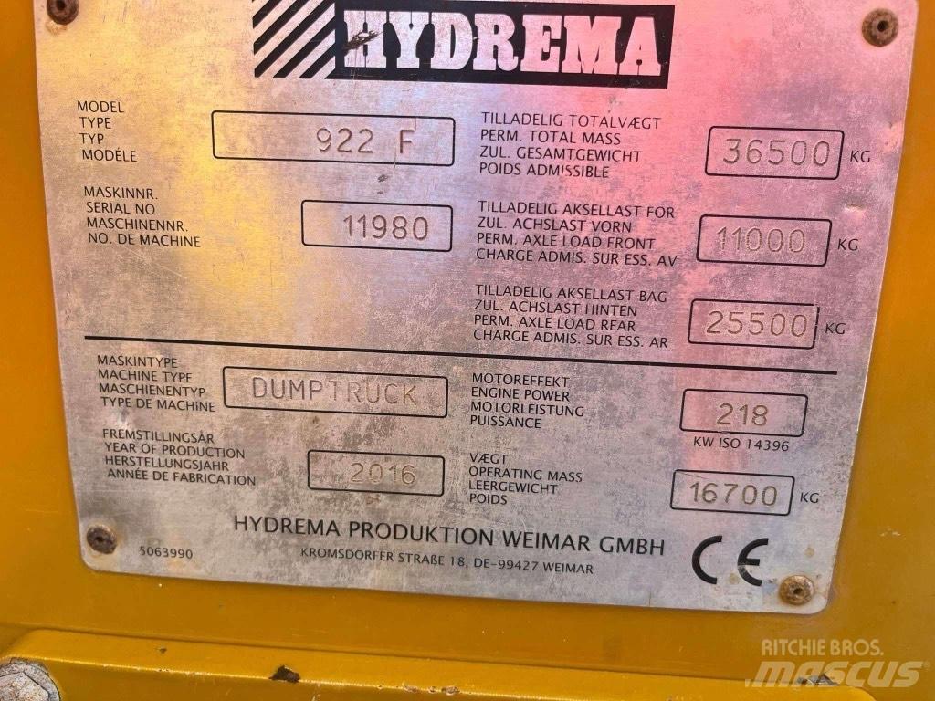 Hydrema 922 F Мини-самосвалы