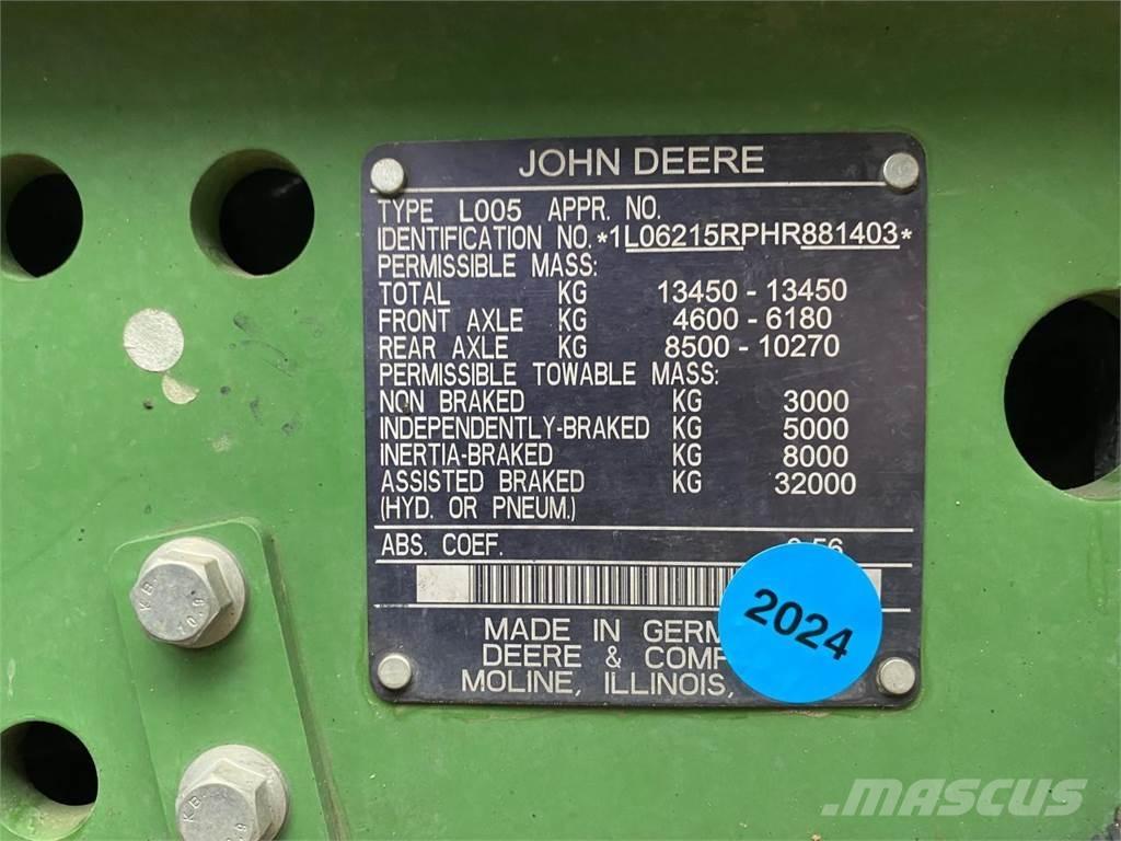 John Deere 6215R Трактора