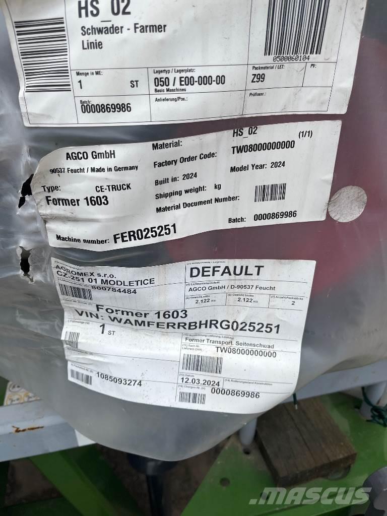 Fendt Former 1603 Грабли-ворошилки