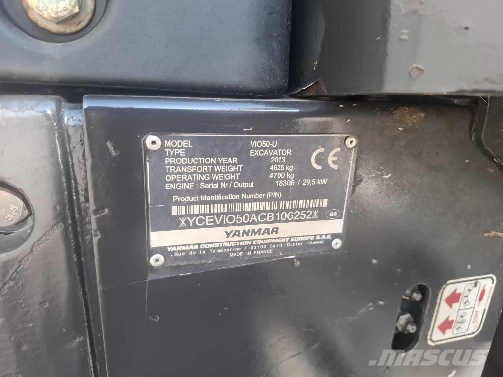 Yanmar Vio 50 U Мини-экскаваторы