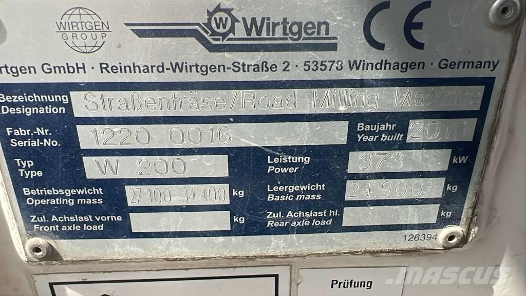 Wirtgen W 200 Швонарезчики