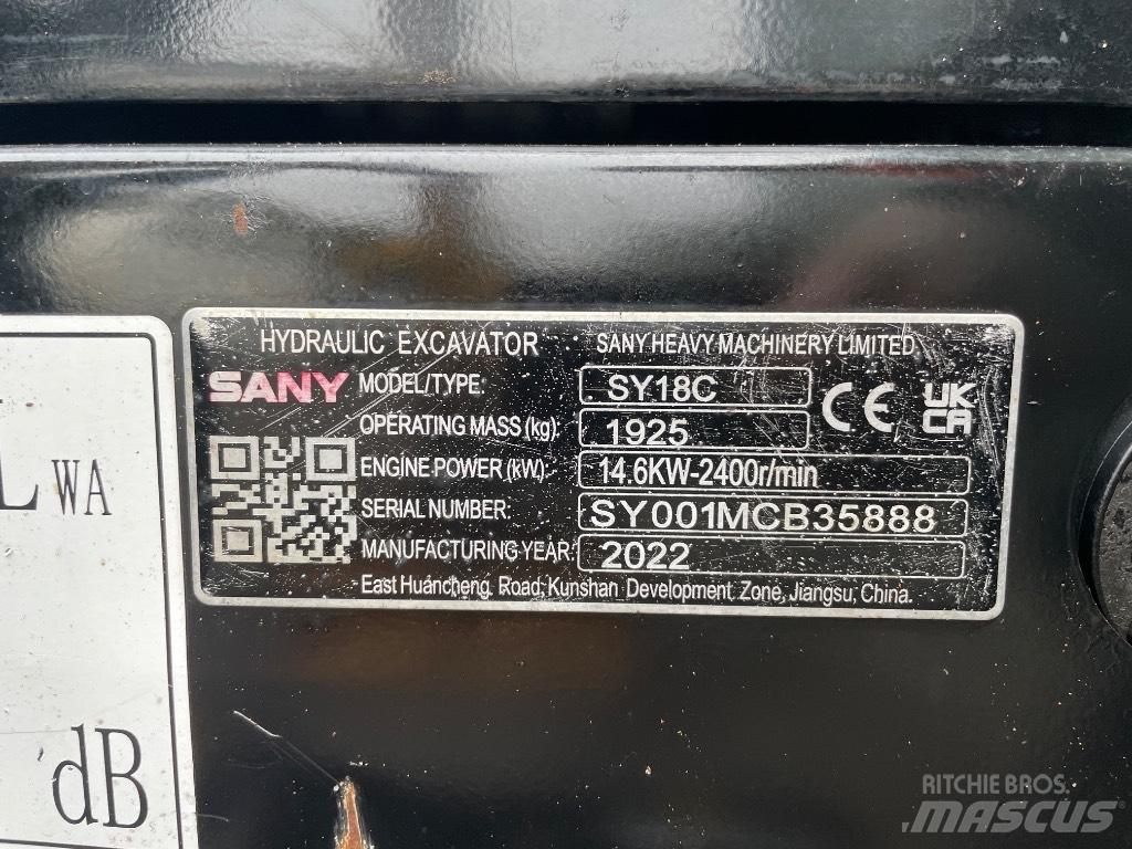 Sany SY 18 C Мини-экскаваторы