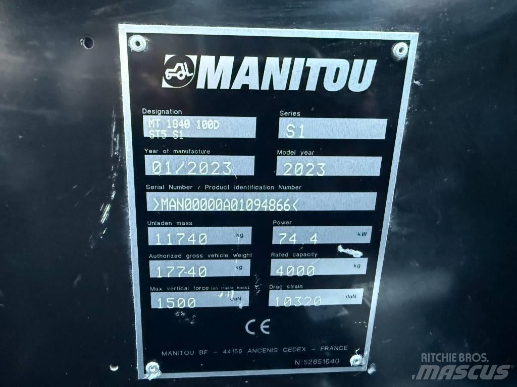Manitou MT 1840 Телескопические погрузчики