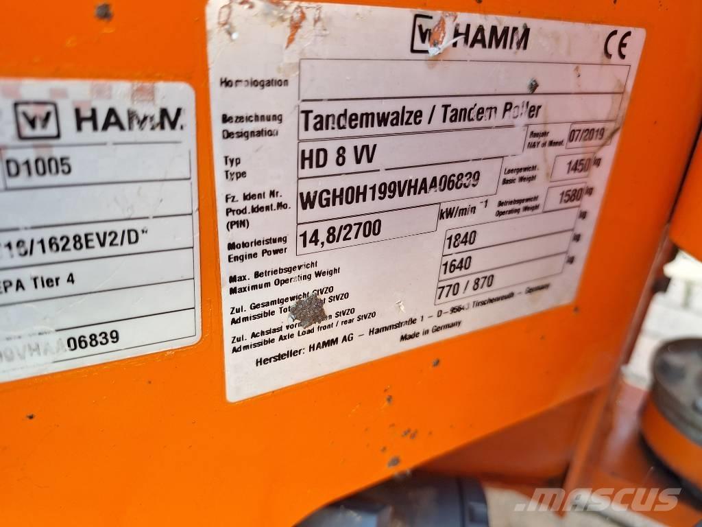 Hamm HD 8 VV Катки тротуарные
