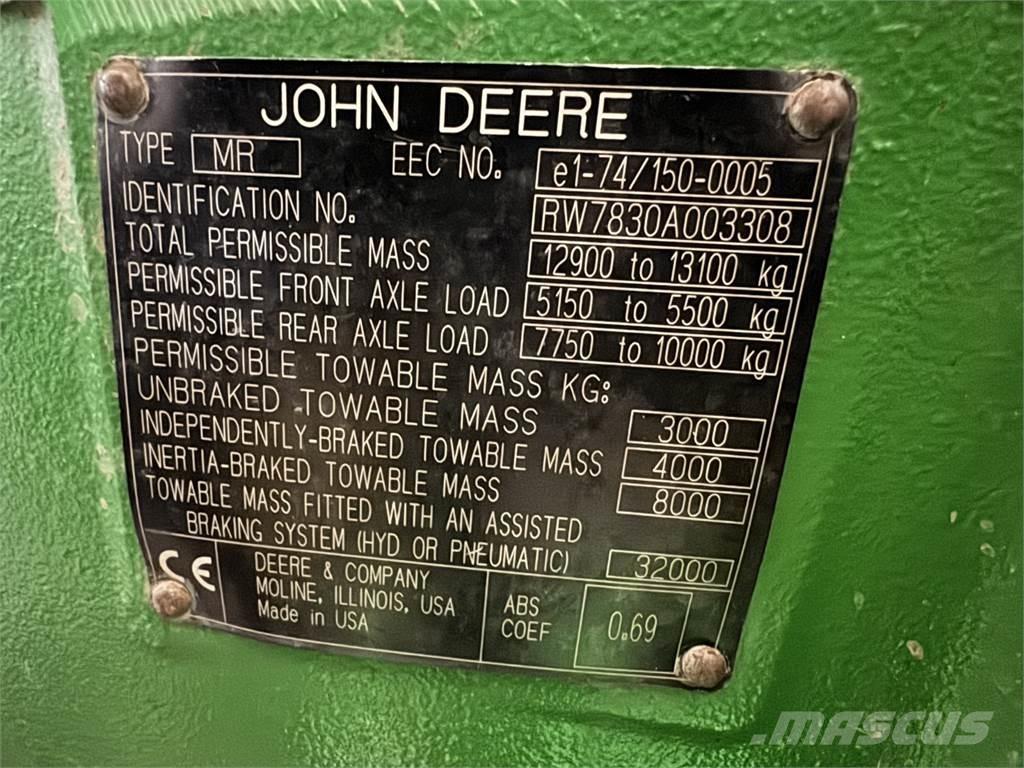 John Deere 7830 Трактора