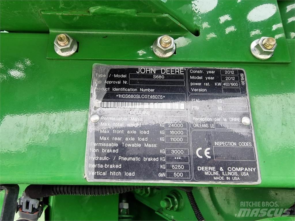 John Deere S680 Зерноуборочные комбайны