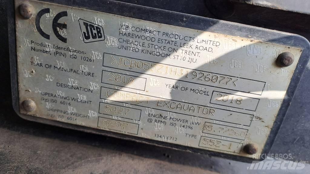 JCB 55Z-1 Мини-экскаваторы