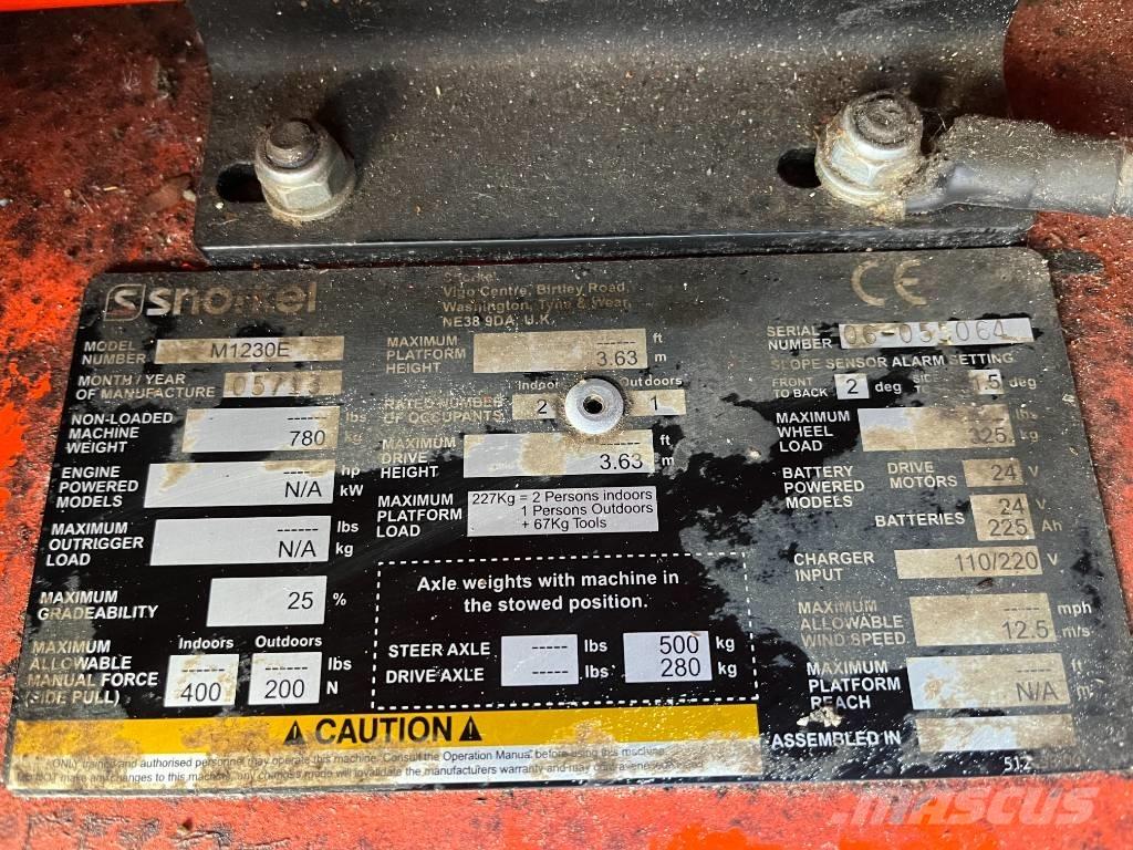 Snorkel TM 12 Вертикальные мачтовые подъемники