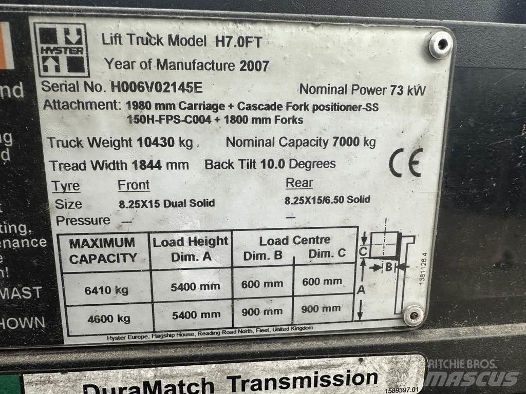 Hyster H7.0FT Газовые погрузчики