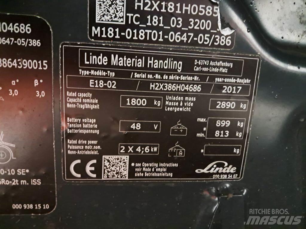 Linde E18-02 Электропогрузчики
