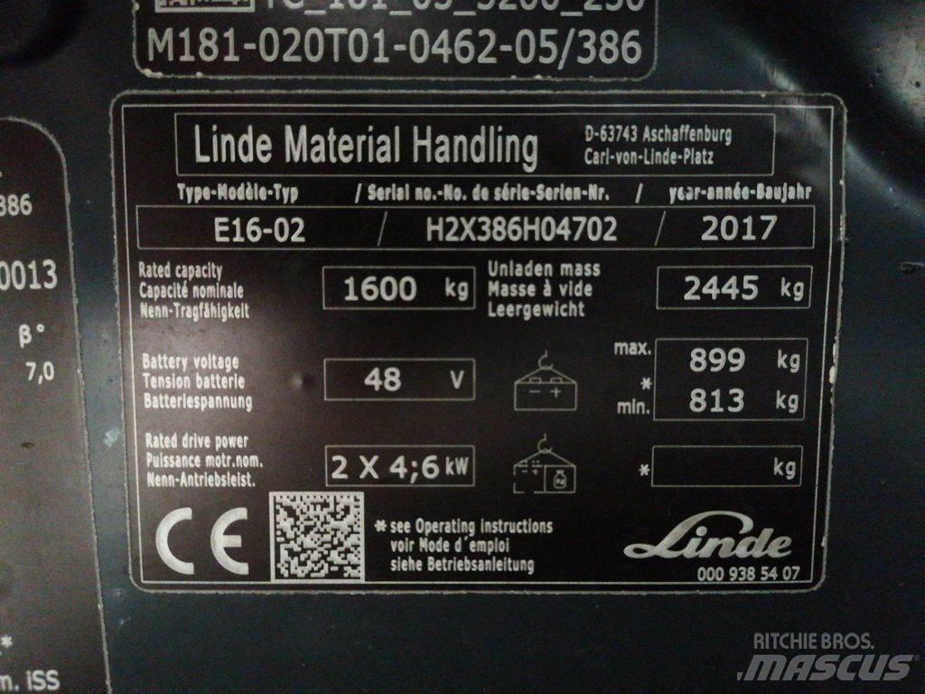 Linde E16-02 Электропогрузчики