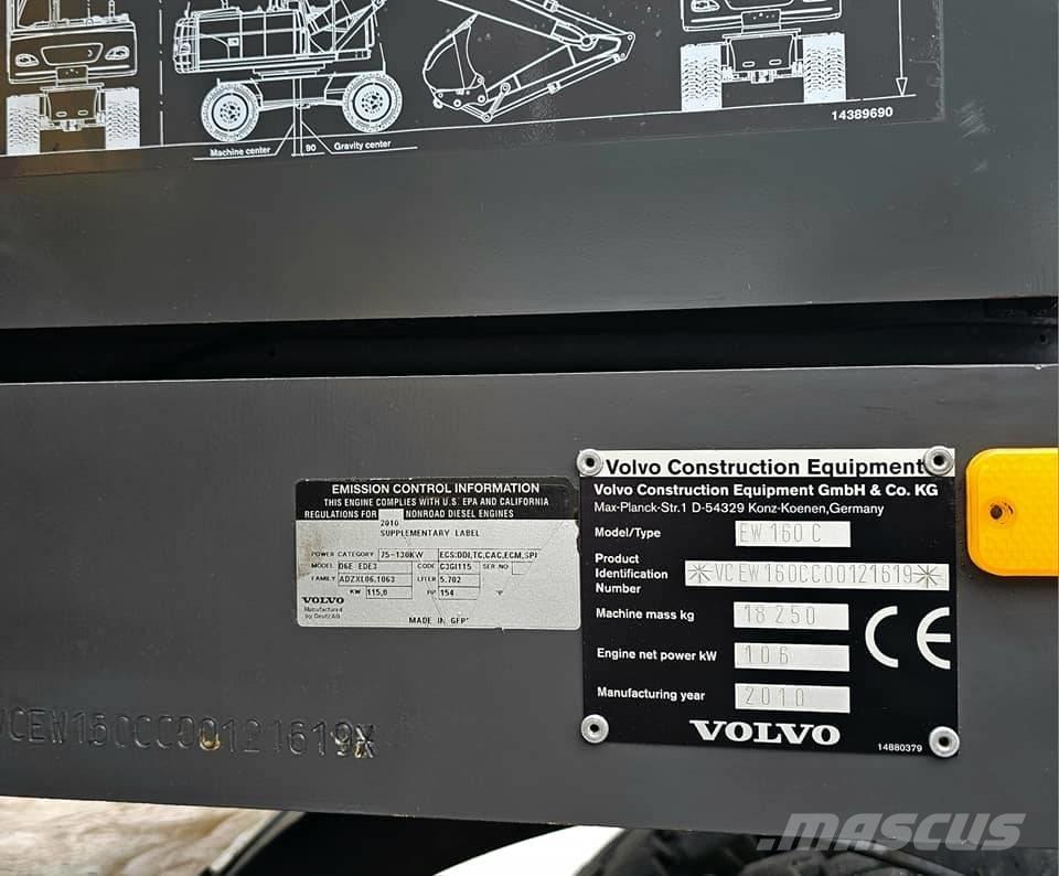 Volvo EW 160 C Колёсные экскаваторы