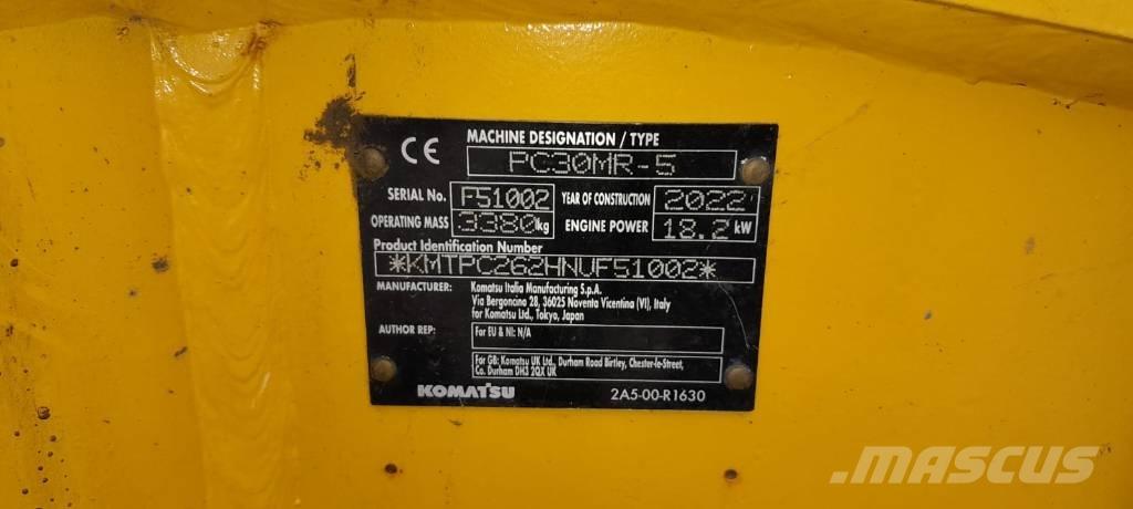 Komatsu PC30MR-5 Мини-экскаваторы