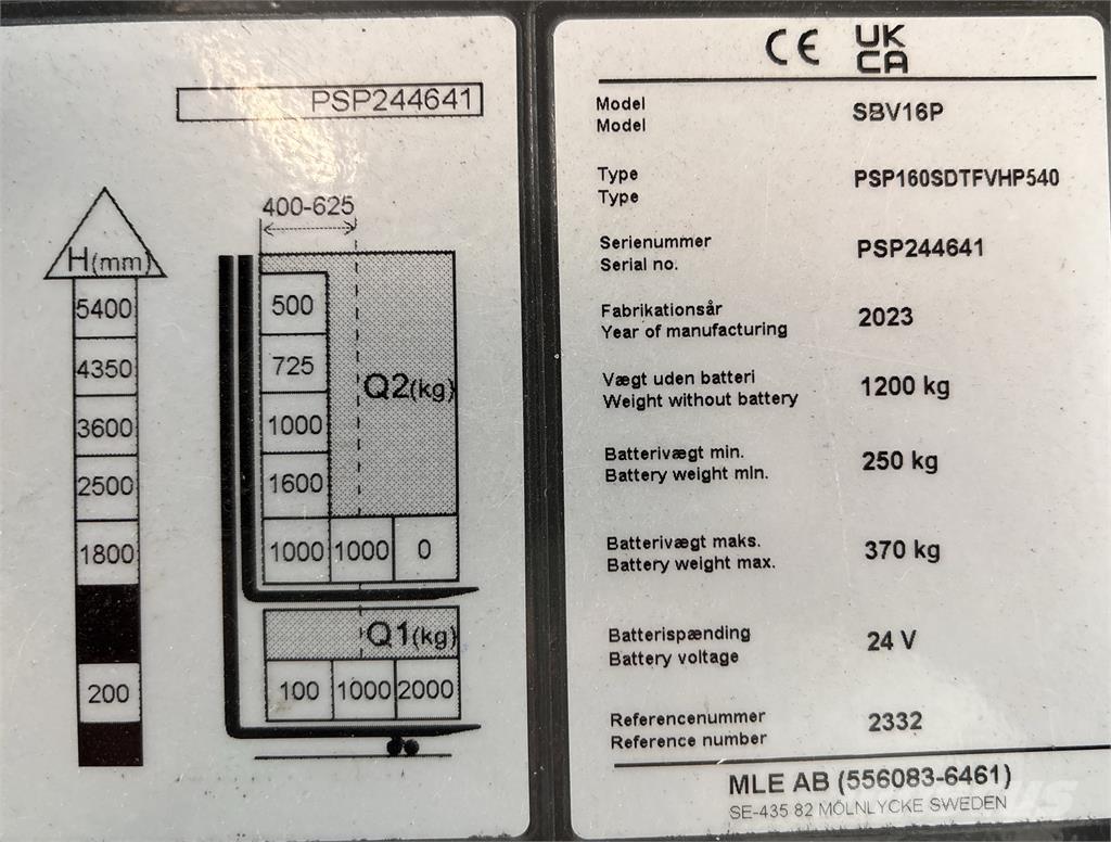 Mitsubishi SBV16PI Самоходные электроштабелёры