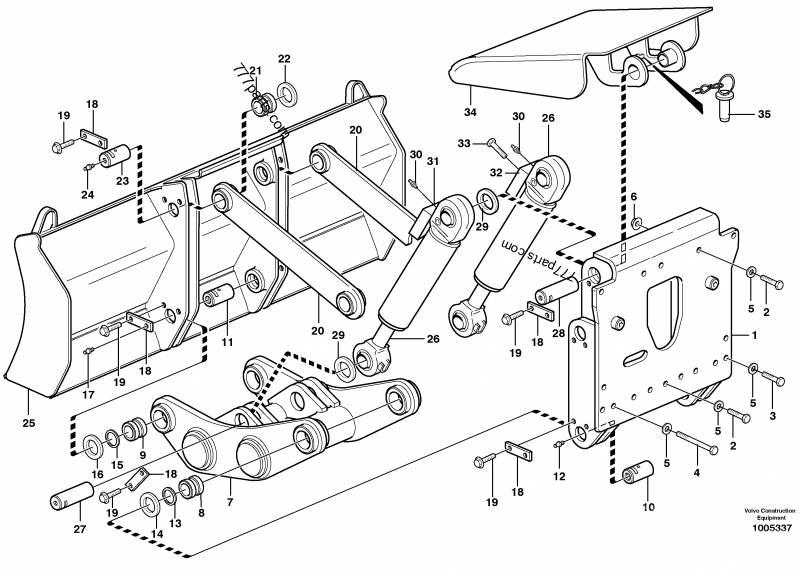 Volvo EW 180 D Бульдозерные отвалы