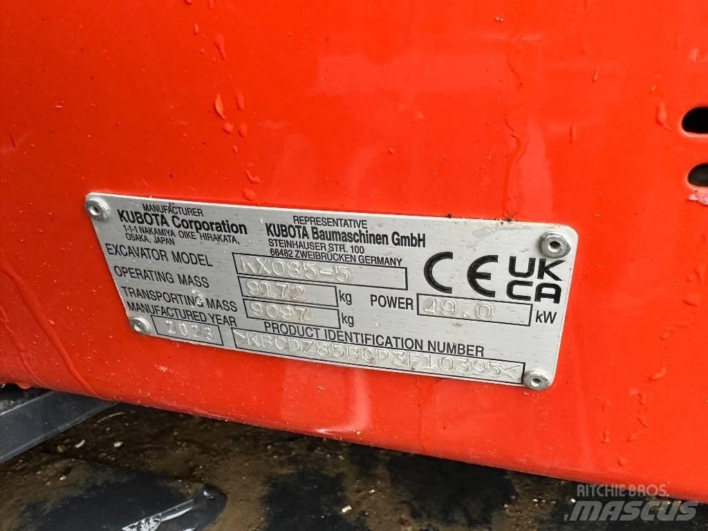 Kubota KX 085-5 2PGL Малые экскаваторы 7т-12т