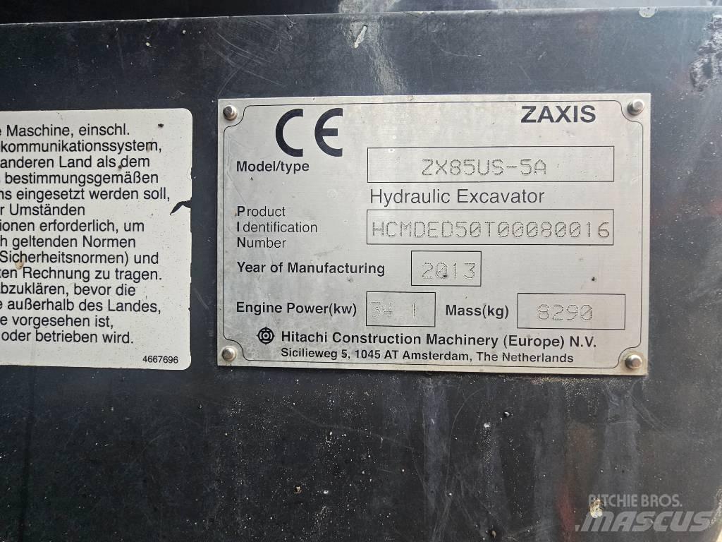 Hitachi ZX 85 US-5 A Малые экскаваторы 7т-12т