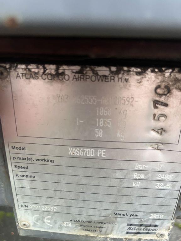 Atlas Copco XAS67 Воздушные компрессоры