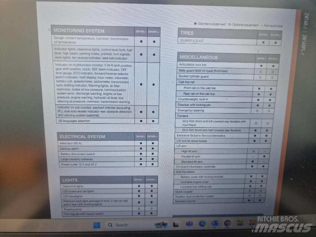Hitachi ZW160-7 Фронтальные погрузчики