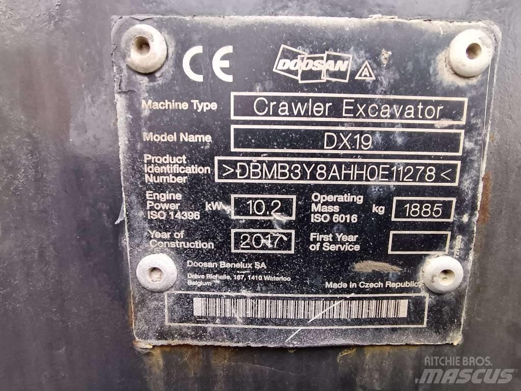 Doosan DX 19 Мини-экскаваторы