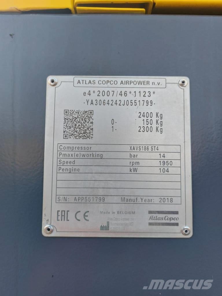 Atlas Copco XAVS186 Воздушные компрессоры