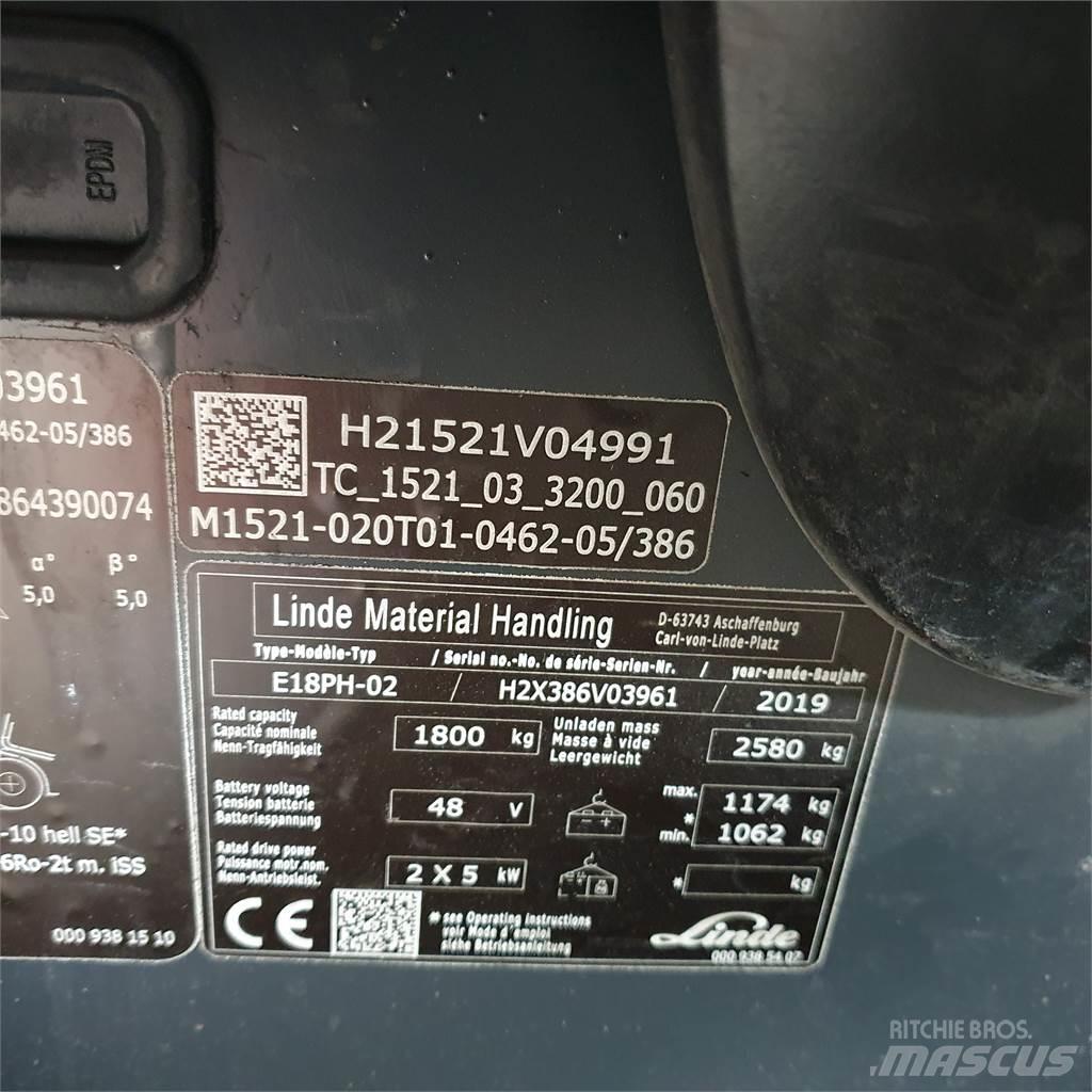 Linde E18PH Электропогрузчики