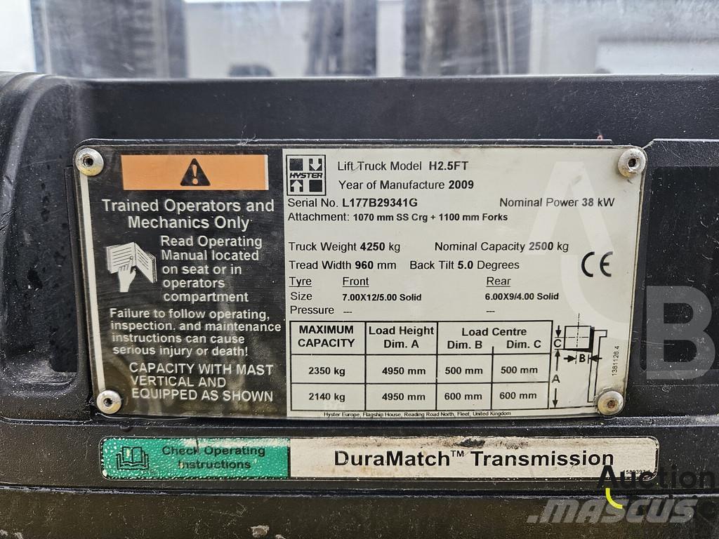 Hyster H2.5 FT Газовые погрузчики