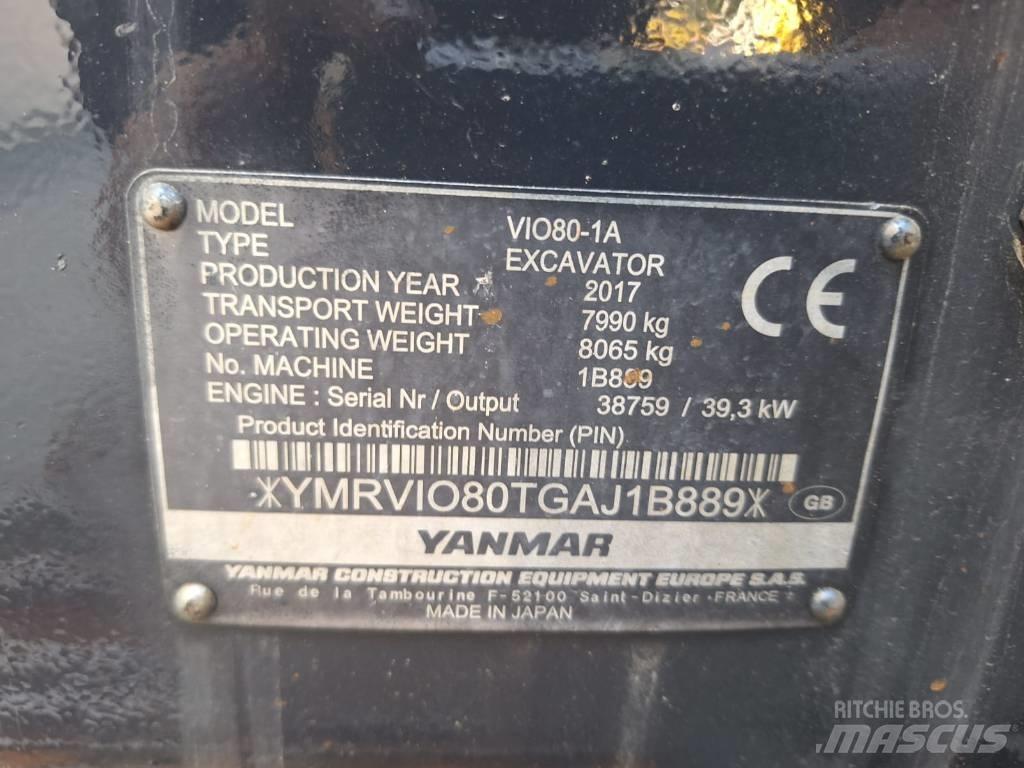 Yanmar Vio 80-1A Малые экскаваторы 7т-12т