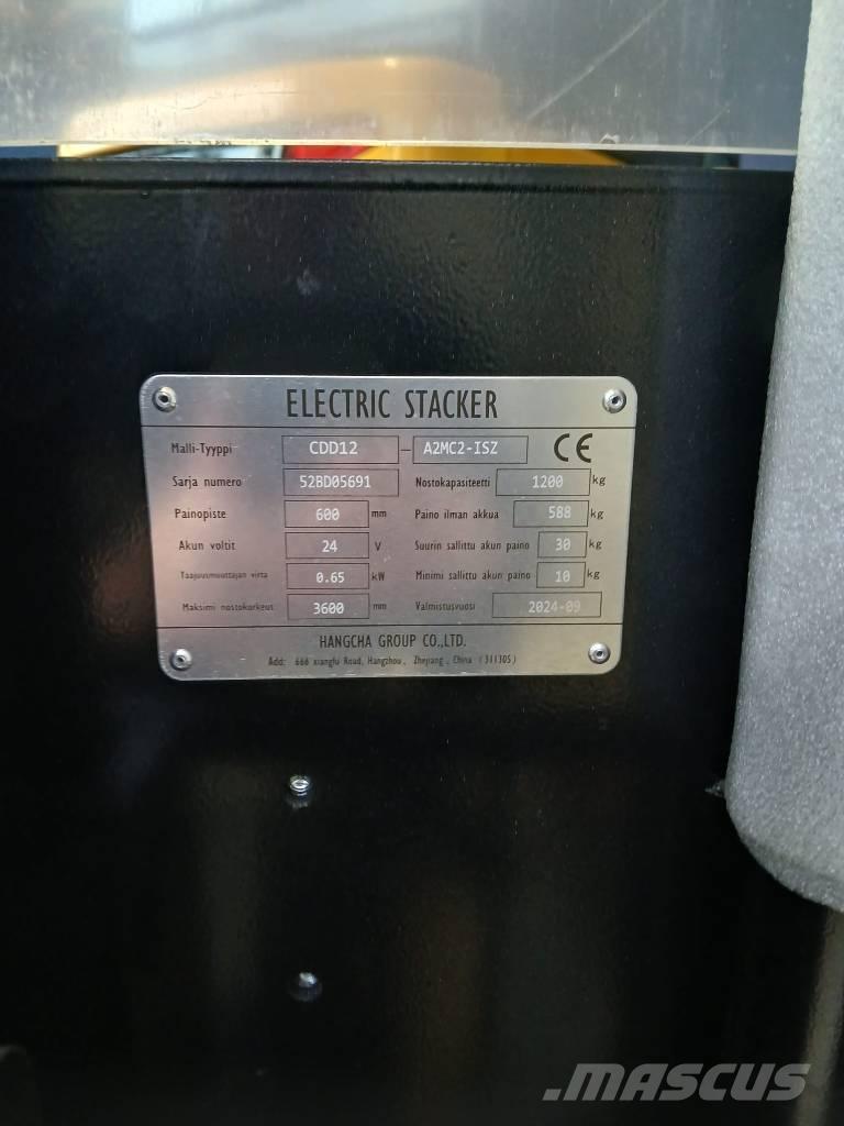 Hangcha CDD12 - LI-ION Ручные штабелёры с электроподъёмом