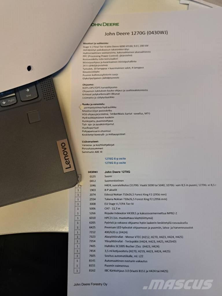 John Deere 1270 G Харвестеры