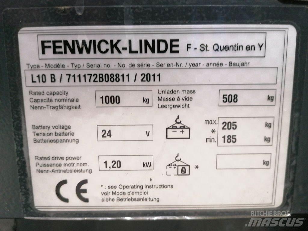 Linde L10B Ручные штабелёры с электроподъёмом