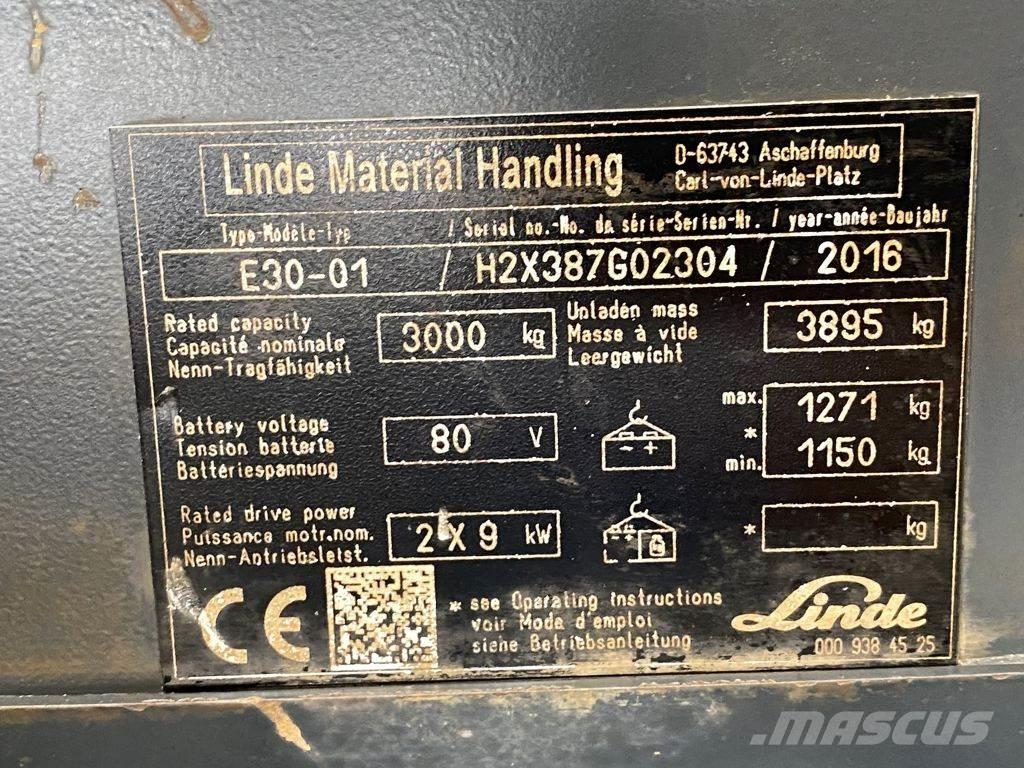 Linde E30-01 Электропогрузчики