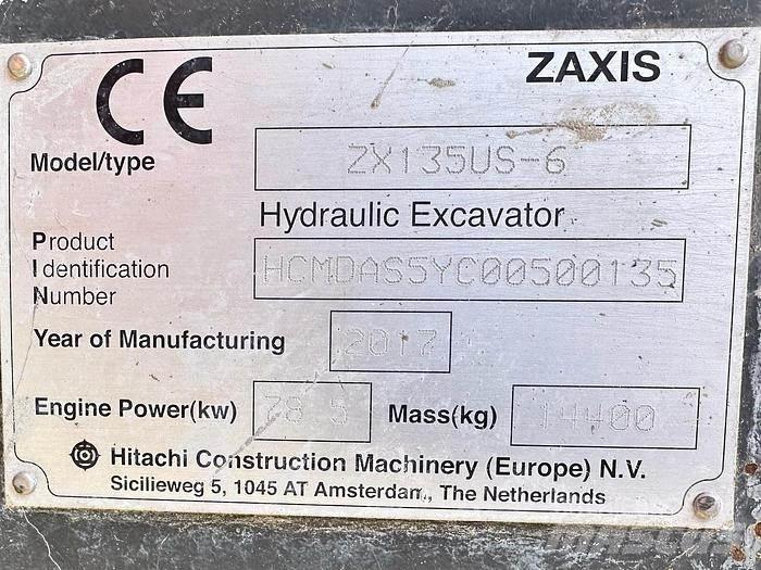 Hitachi ZX135US-6 Специальные экскаваторы